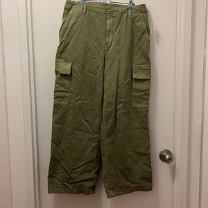 GAP green wide led utility pant